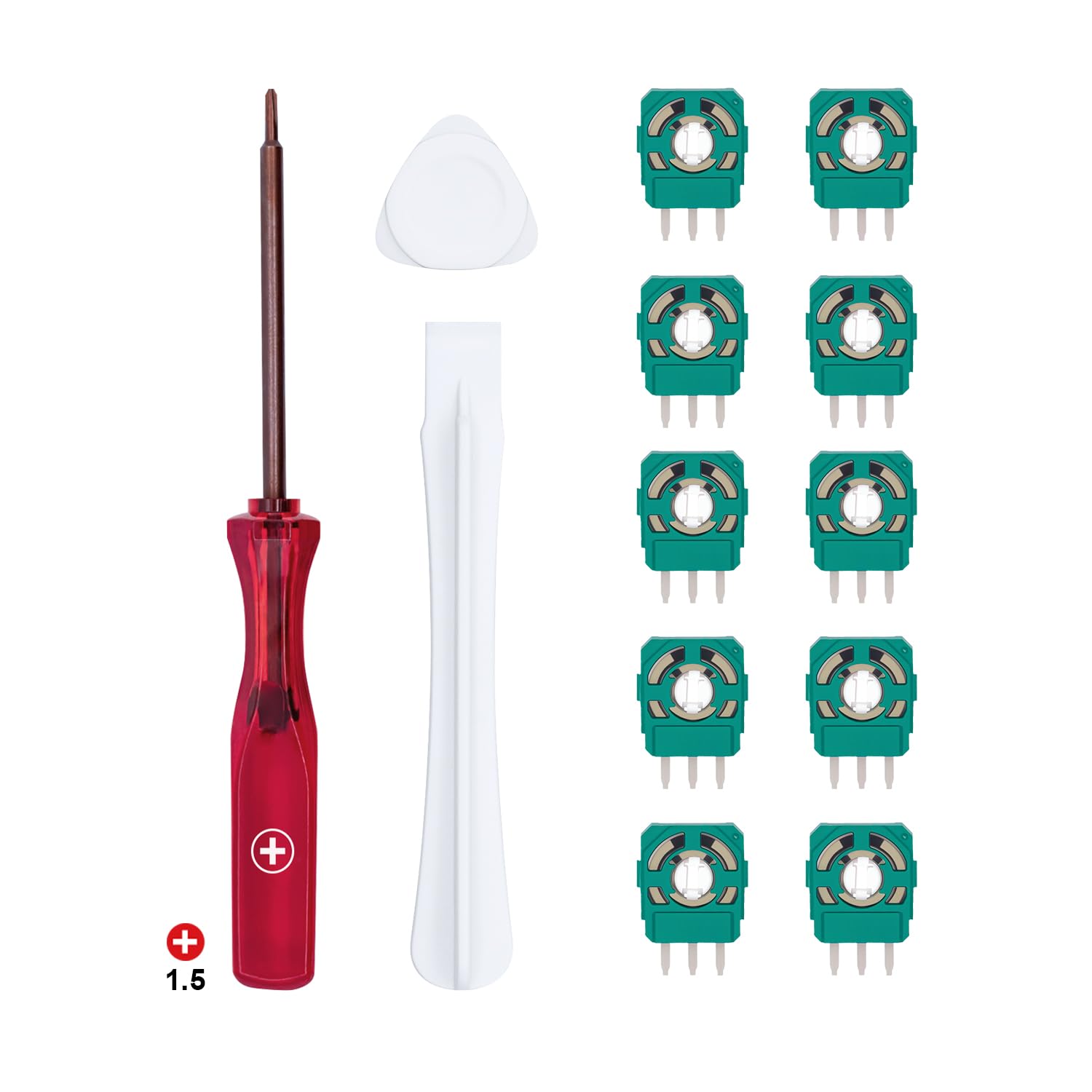 Tolesum 10 sztuk 2,3k czujnika potencjometru trymera do kontrolera PS5, części zamienne do czujnika kontrolera PS5 do naprawy joysticka