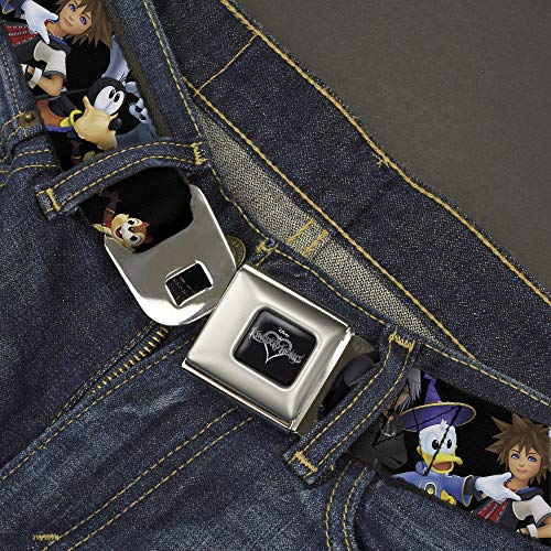 Disney Belt, Seatbelt Buckle Belt, Kingdom Hearts Re:Coded Character Group Pose Black, Adjustable2
