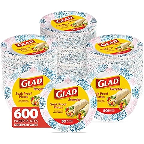 Glad Runde Einweg-Pappteller für alle Anlässe, weichfest, schnittfest Cover