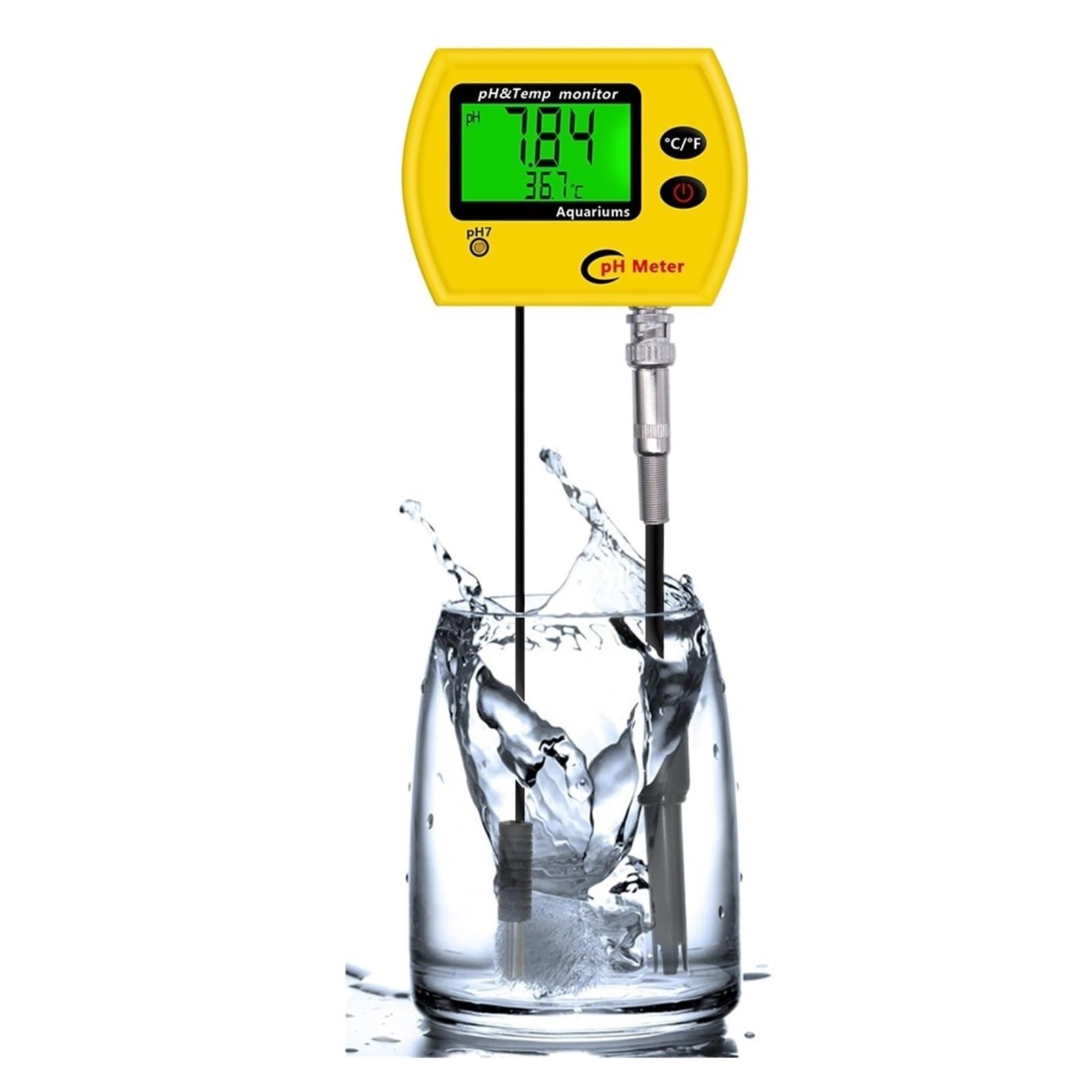 Tasca di acidità portatile del tester acidimetro acquario durevole alta precisione con retroilluminazione Misurazione Accurata