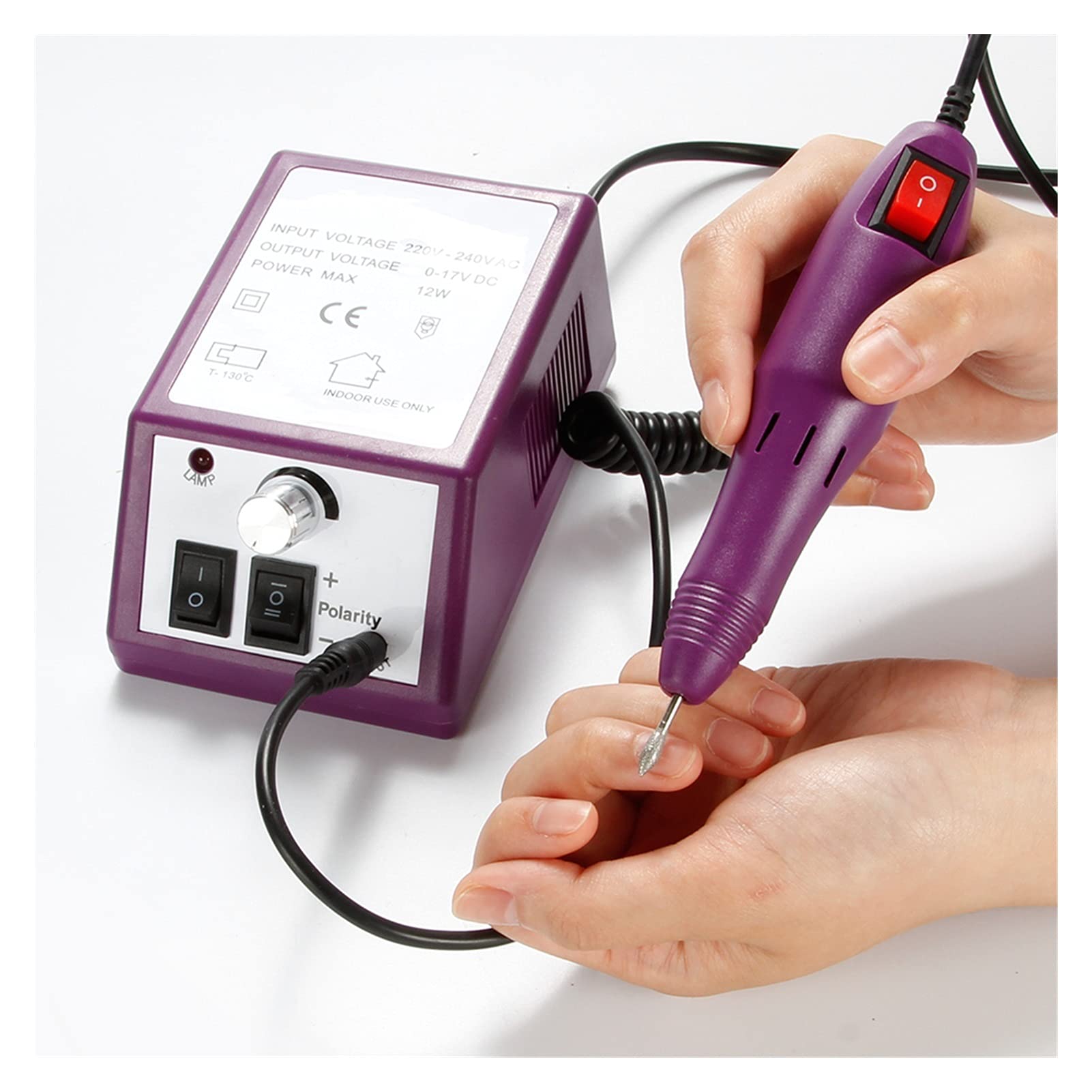 Wiertarka do paznokci Urządzenia elektryczne Wiertła do manicure Remover 3 0SZT. frezarskie Zestaw Maszyna pedicure Placzki szlifierskie(ZH1430-9)