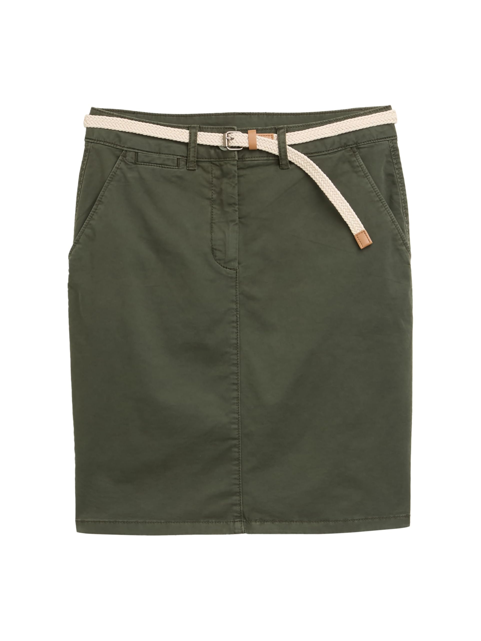 Tom Tailor Damen Chino Rock mit Gürtel