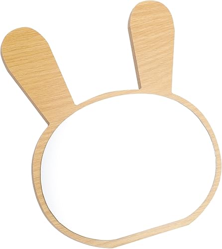 VOSAREA Espejo de escritorio de 4 piezas Espejo cosmético Espejo de madera Espejo desmontable de madera redondo Espejo de madera Decoración coreana