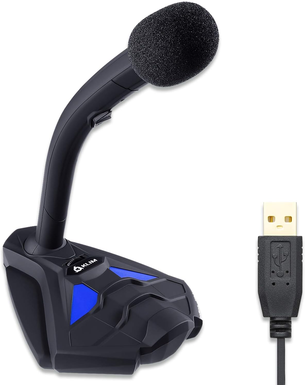 Voice V2 + Gaming Microphone USB + New 2023 + Best Sound Quality + Ideal for Gaming, Recording, Speech Recognition, Streaming, YouTube Podcast + PC Microphone Compatible Mac PS4 Mic + Blue