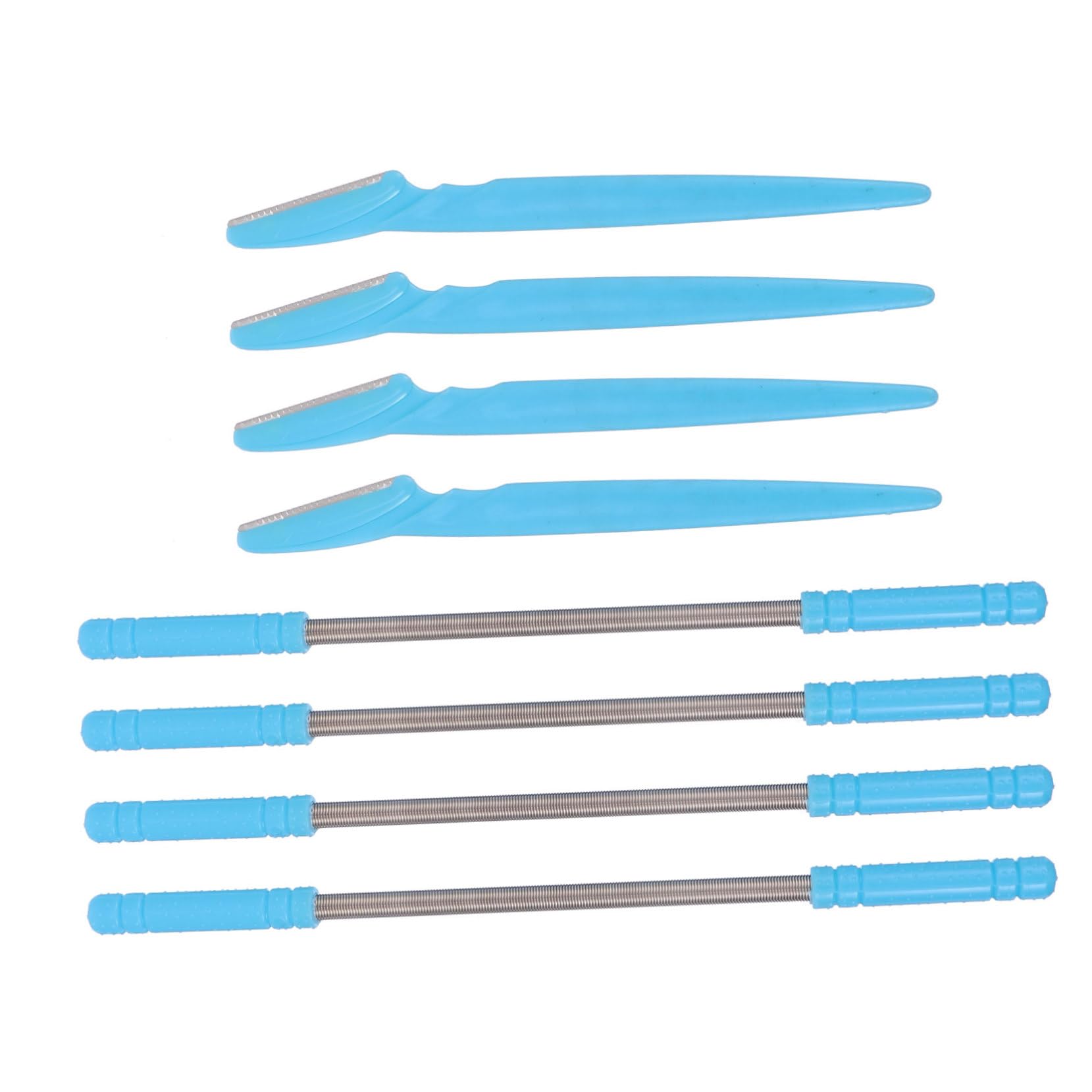 FOMIYES 4pcs Facial Hair Remover Set Portable Eyebrow Trimmer and Epilator Spring Design for Easy Hair Removal for Travel and Quick Touch Ups