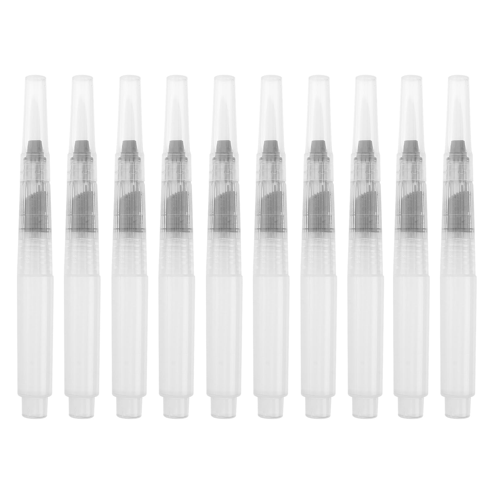 TEHAUX 10pcs Water Brush Pen, Refillable Watercolor Brush Pens Bulk, Water Color Brush Pen Set, Watercolor Paint Pens for Beginner Painting Writing Travel Art Supplies