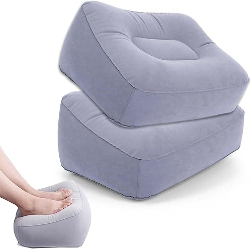 Inflatable Foot Rest Pillow for Air Travel, Airplane Foot Rest Pillow, Adjustable Height Leg Pillow Airplane Bed for Kids Toddler Suitable for