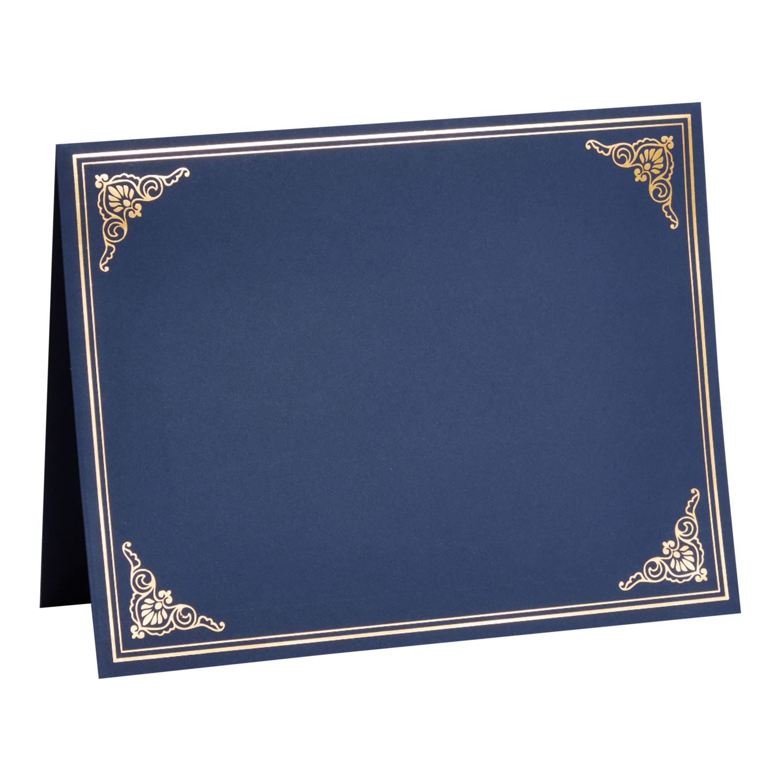 Buy 12 Pack Navy Blue Certificate Holders with Gold Foil, LetterSized