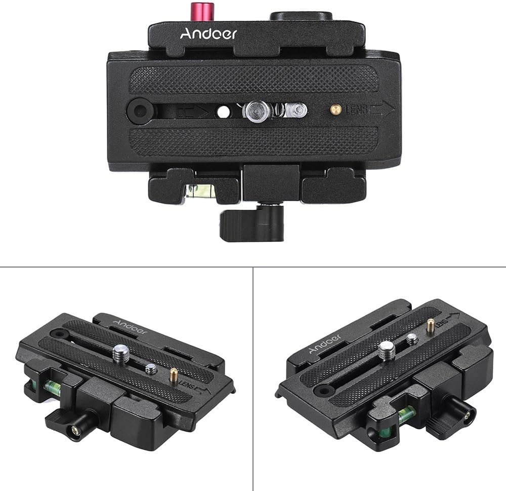 Andoer Quick Adattatore Piastra per Manfrotto 501 500AH 701HDV 503HDV Q5 Head