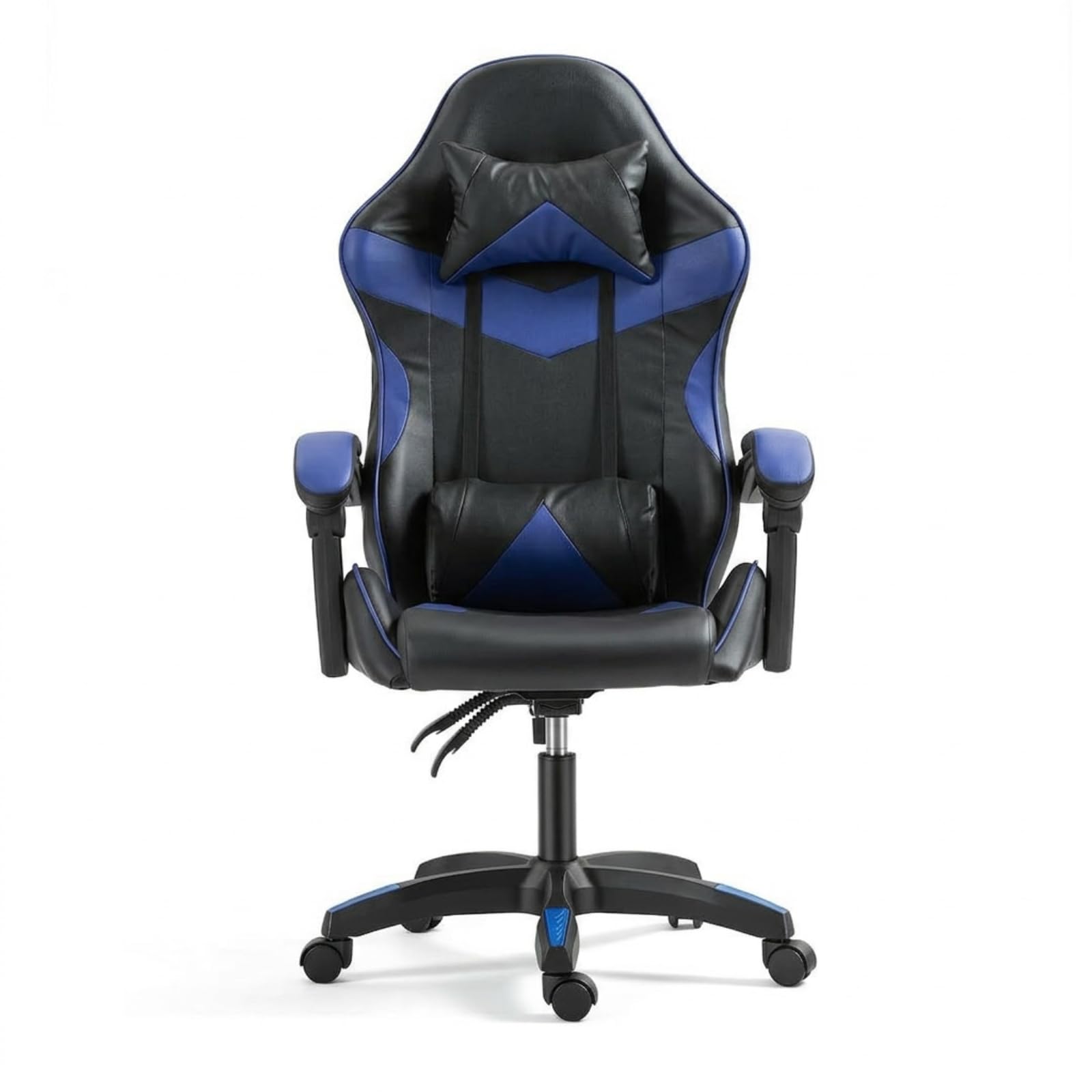 Panana Gaming Racing Chair Heavy Duty Gas Lift Adjustable Height PC Game Swivel Chair (Blue)