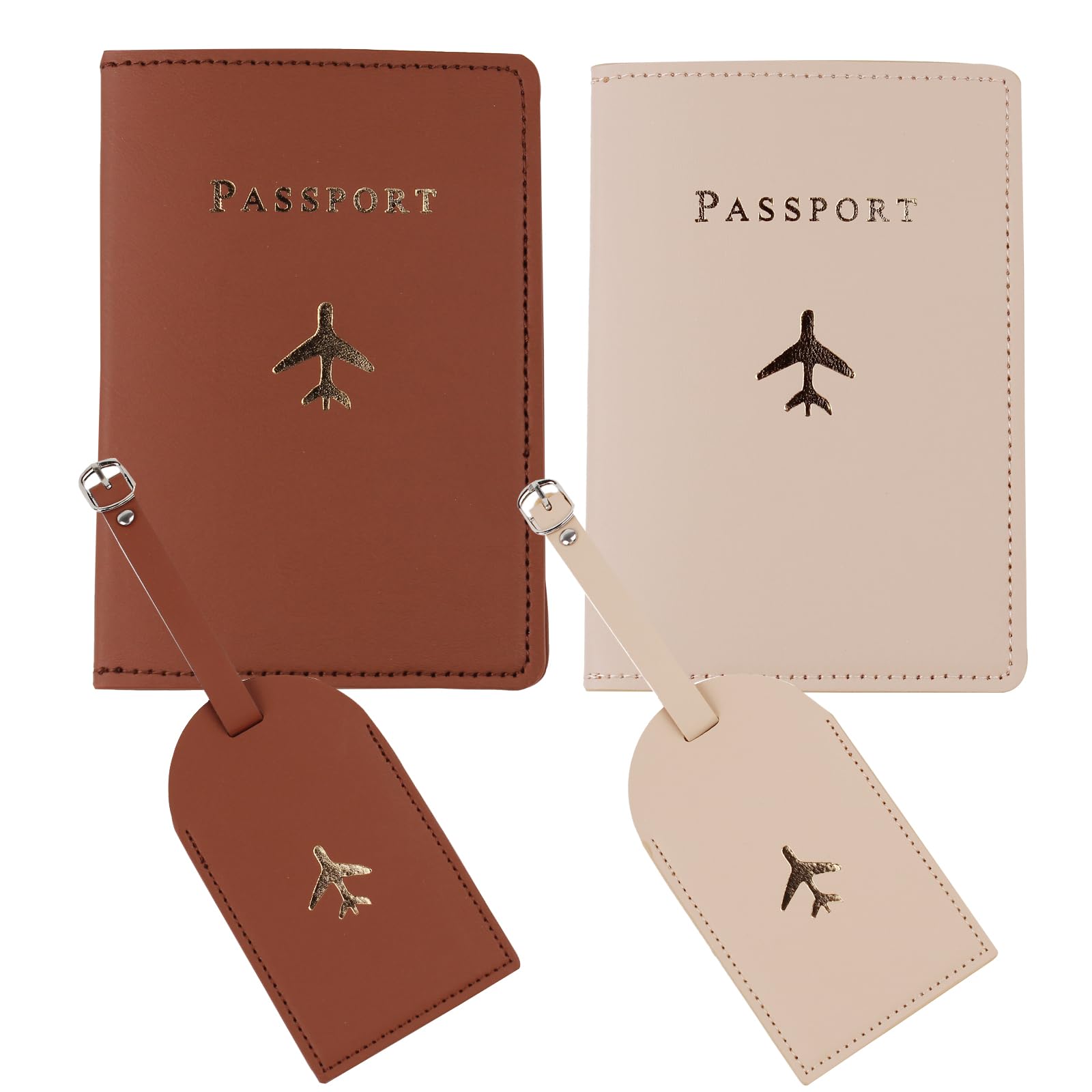Passport Wallets Travel Holder Set,Honeymoon Gift, Slim Passport Case Covers and Organizer Slots Couple Travel Luggage Tags,Wedding Bridal Shower Gift