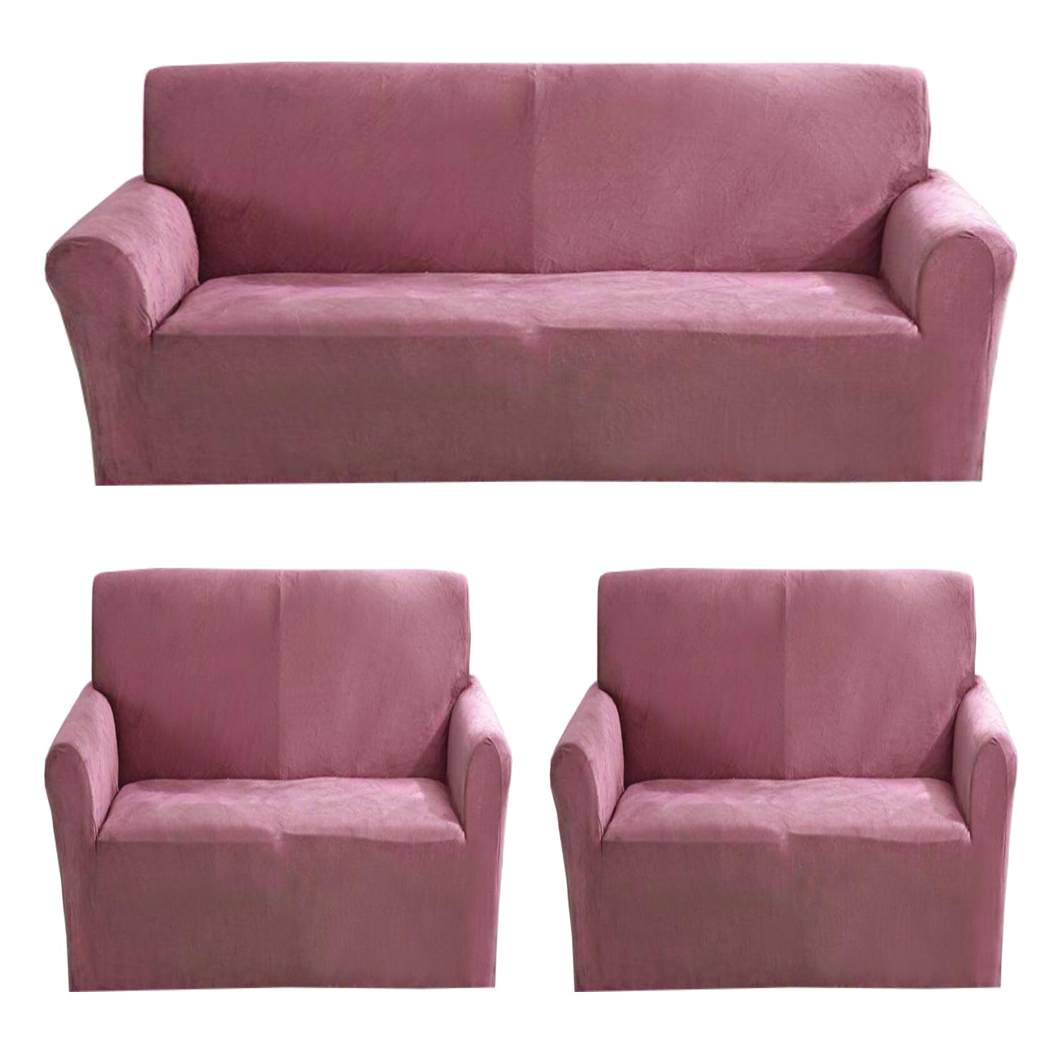 Gifts Island® Premium Velvet Sofa Cover 3 Seater and 2 Seater Fully Covered Universal 5 Seater Sofa Cover Non-Slip Sticky Elastic Stretchable Slipcover Protector for (3+1+1 Seater), Onion Pink (B0D94G7ZL5) Amazon Price History, Amazon Price Tracker