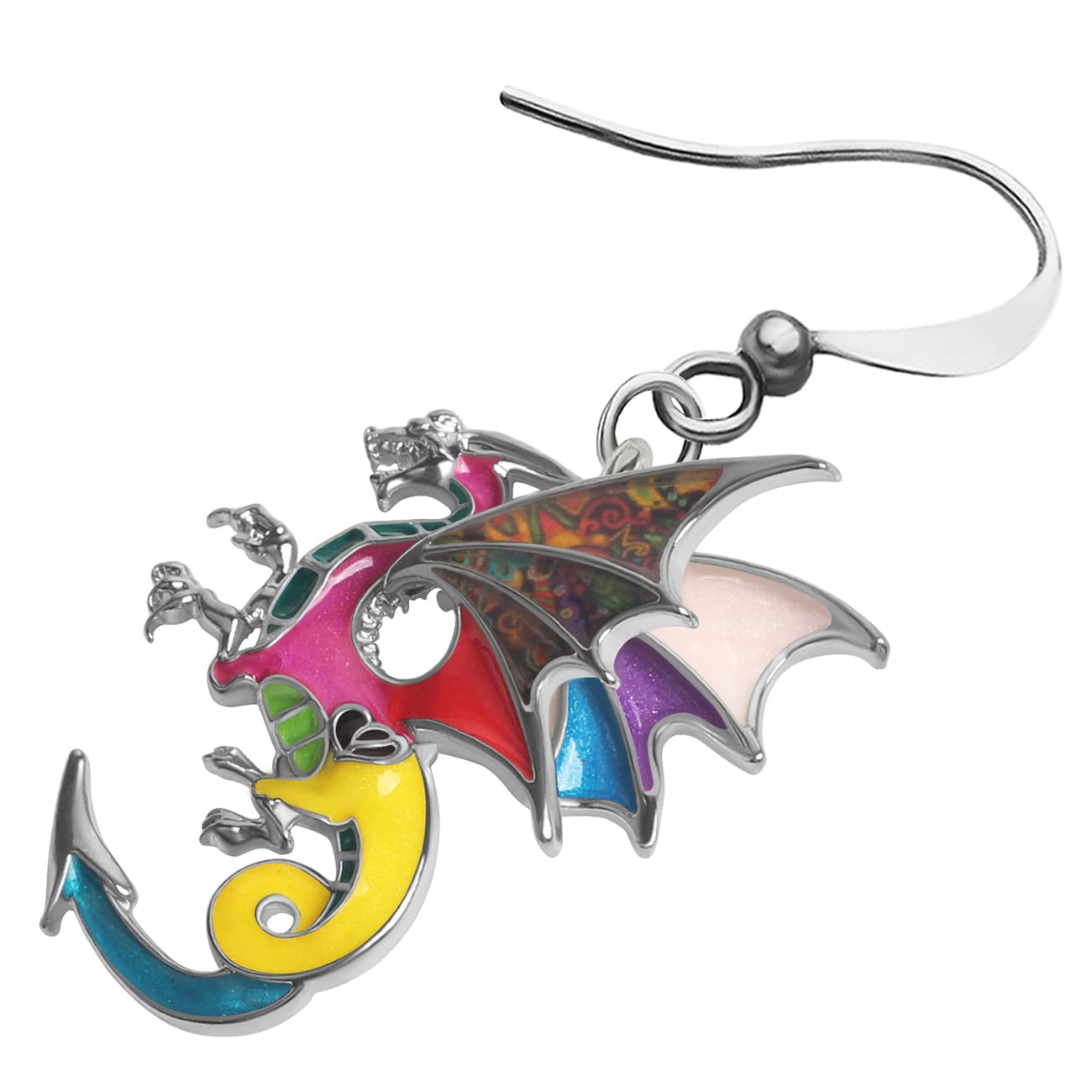 NEWEI Fantasía Pendientes Dragón Dangle Unique Dragon Joyería para Mujeres Niñas