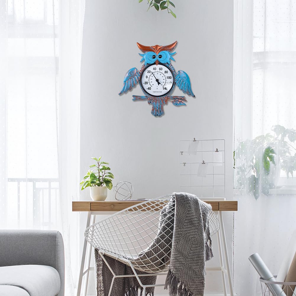 Termómetro de pared para exteriores con humedad, sin necesidad de batería, para patio