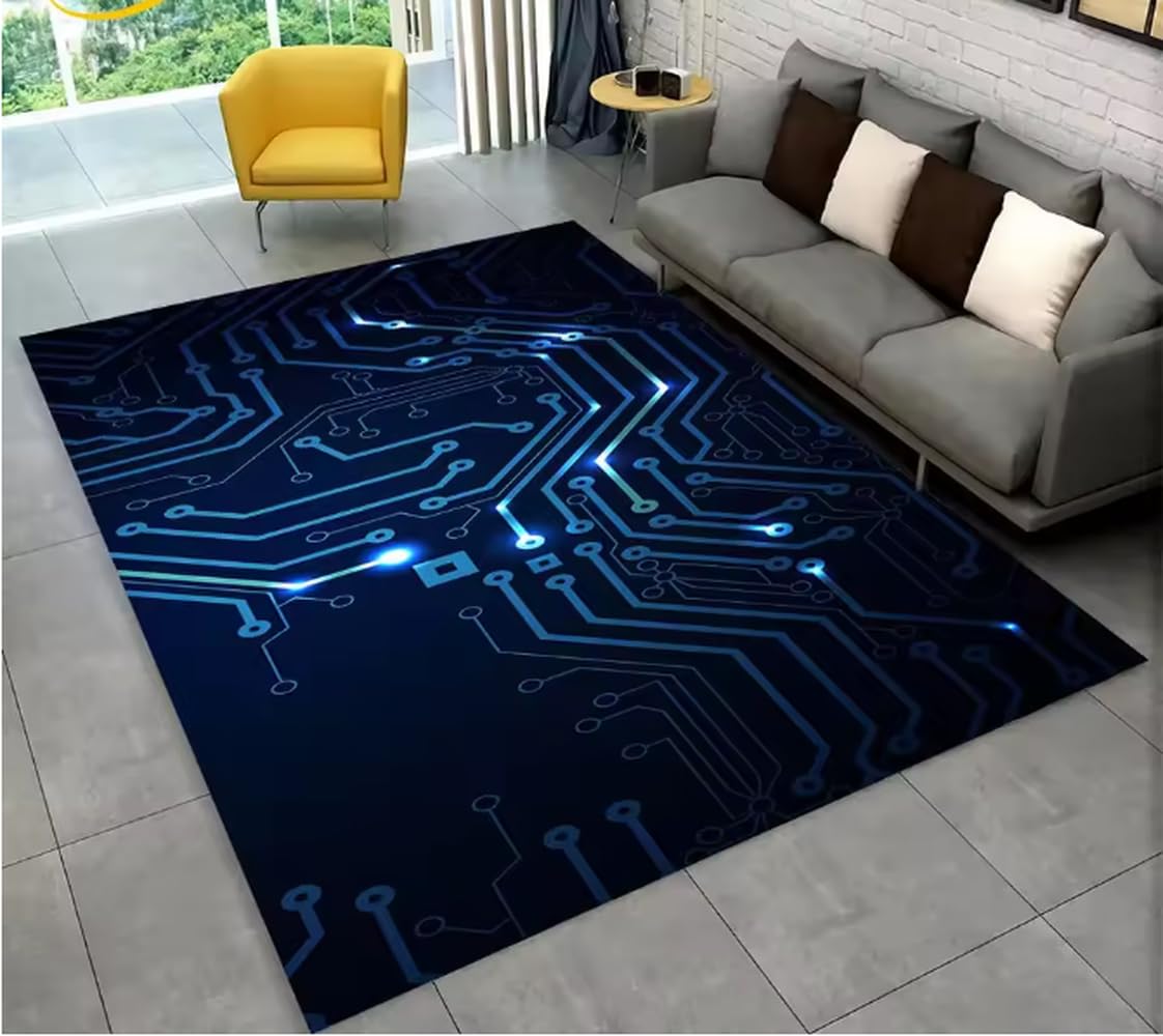 Tapis de carte de circuit imprimé antidérapant 80x150cm pour salon