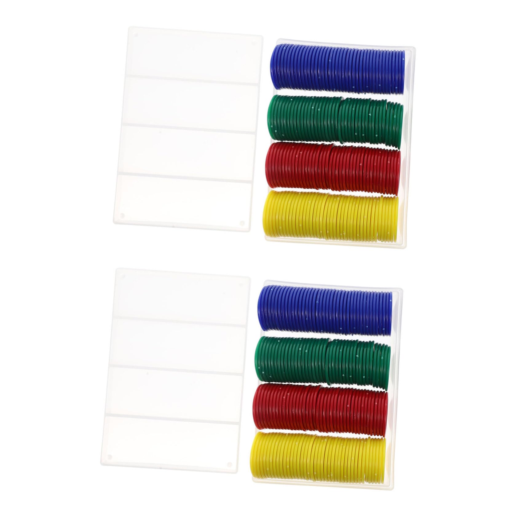 BRIGHTFUFU Small Poker Chips 320pcs Blank Chips Counting Discs Cards Game Accessory