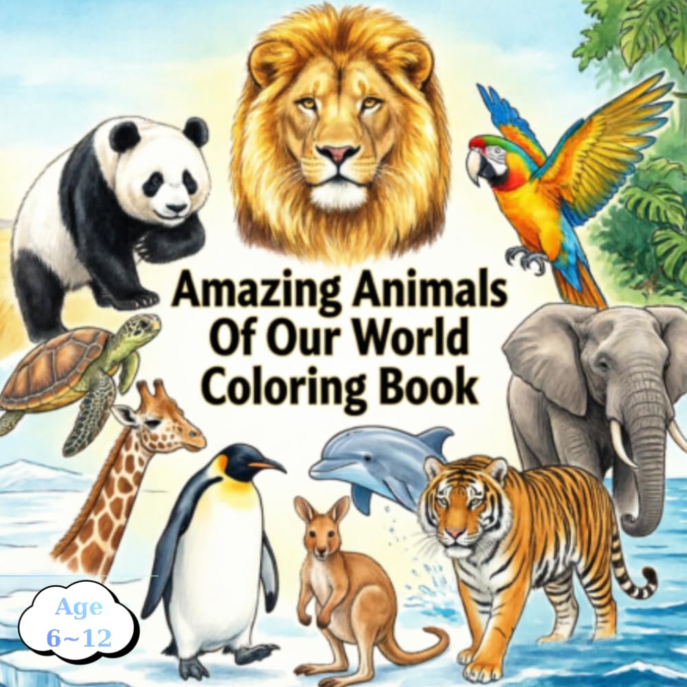 Amazing animals of our world coloring book