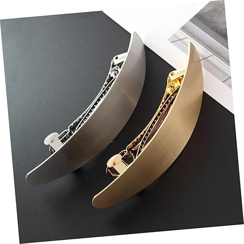 Miniatura 4 de Abaodam 6 pasadores ovalados largos brillantes, pasadores dorados para el cabello, horquillas doradas, pinzas de estrella para el cabello simples,