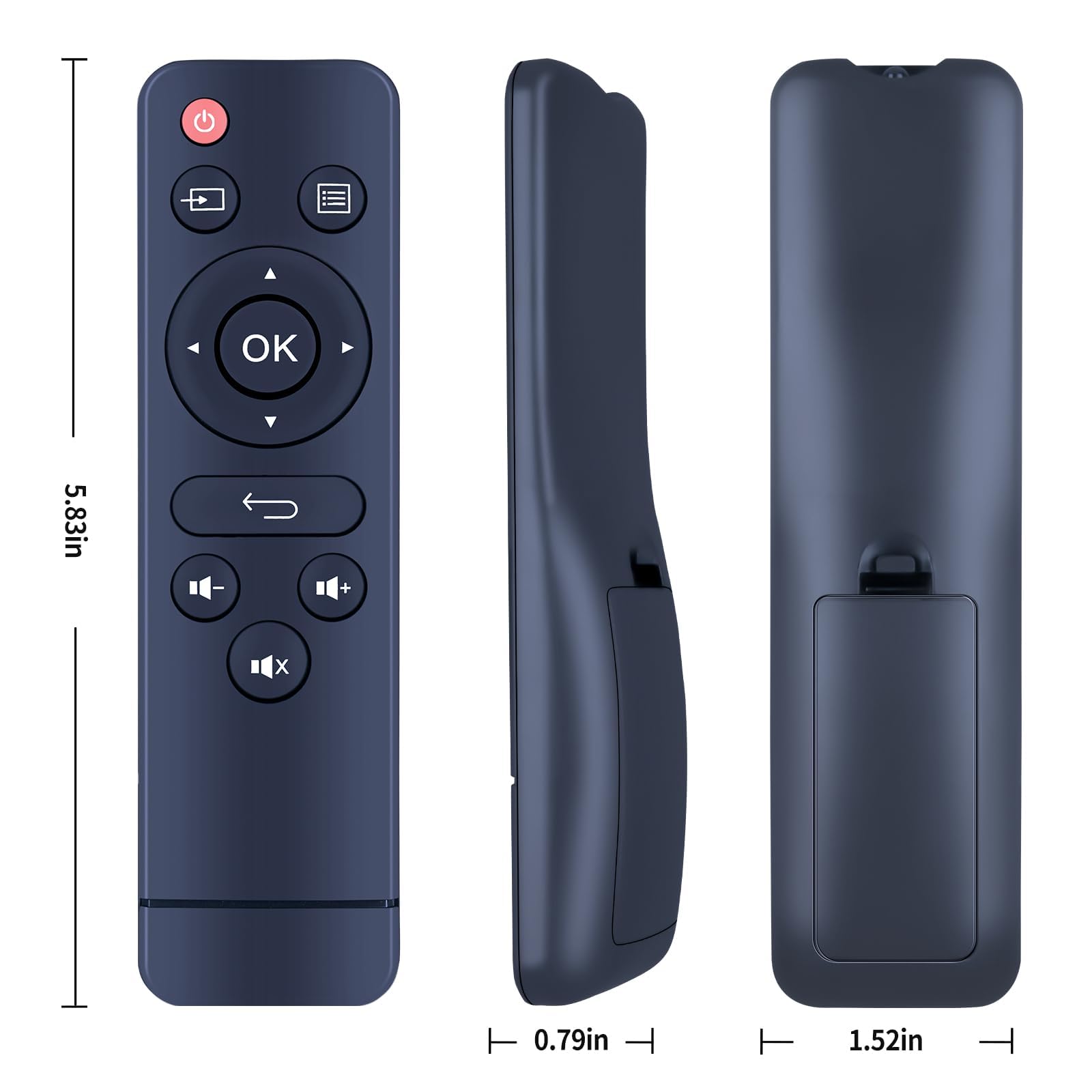 Nuevo Control Remoto de reemplazo Compatible con YABER V2 U2 1080P Full HD Mini Beamer/CiBest/XuanPad HOMPOW T20 T25 Proyector portátil/CLOKOWE 2024 Proyector portátil Mejorado