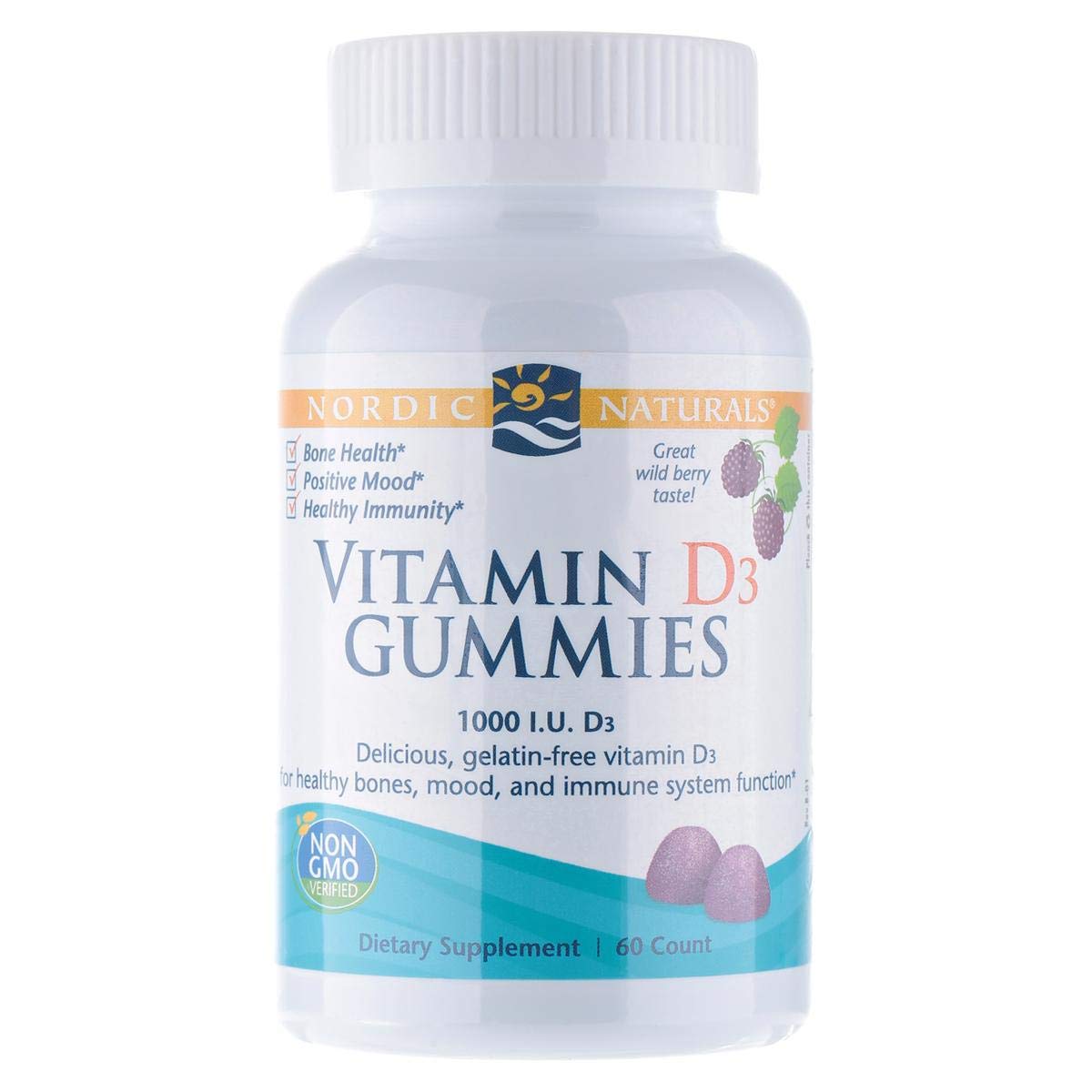 Nordic Naturals Vitamin D3 Gummies 60's Wild Berry