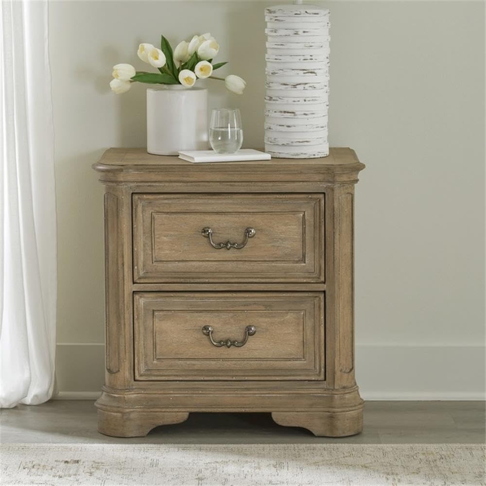 LIBERTY FURNITURE INDUSTRIES, INC. Magnolia Manor 2 Drawer Nightstand in Weathered Bisque