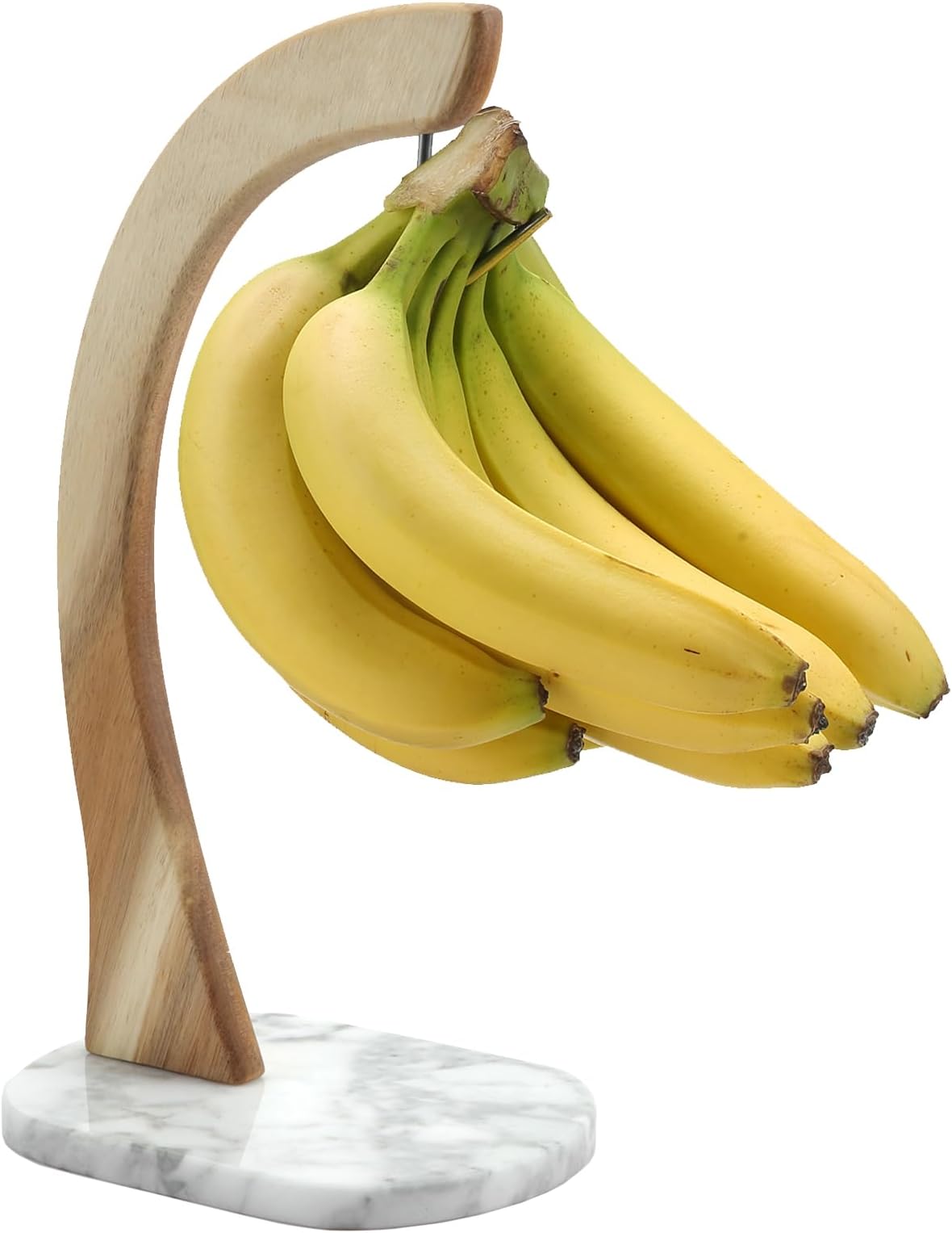everous Banana Hanger Marble Base,Modern Banana Holder Tree Stand for Home or Bar(White Base) None Slip Banana Rack