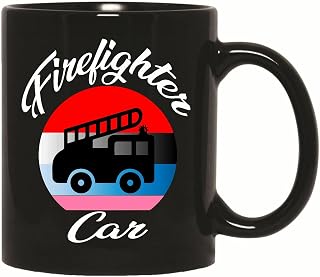 Gift for FireFighters FireCar Humor FireTruck FireService Fireman 11oz 15oz Black Coffee Mug