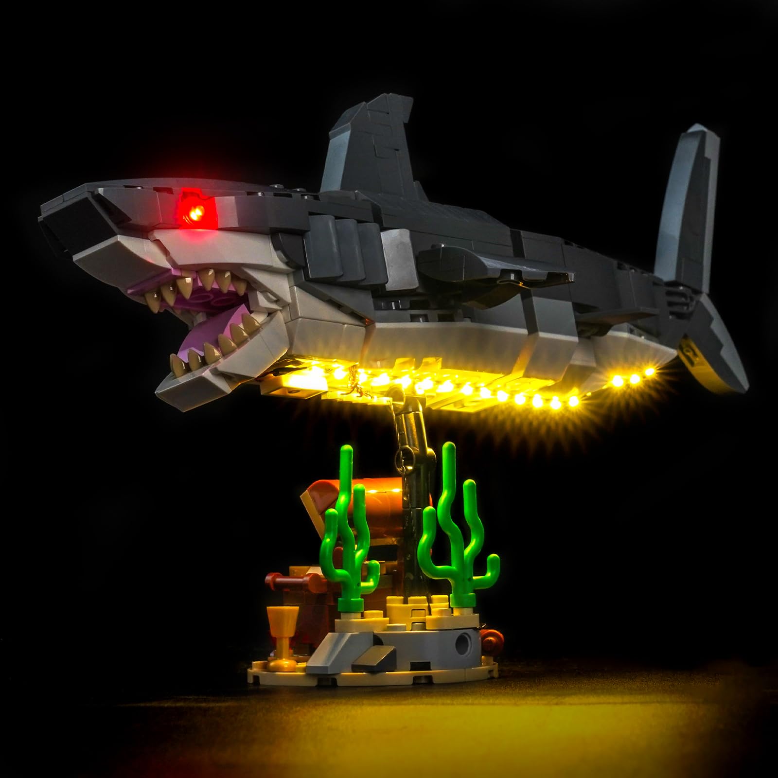 Light Kit Compatible with Lego 31381 Fierce Shark with a Treasure Chest (No Model)