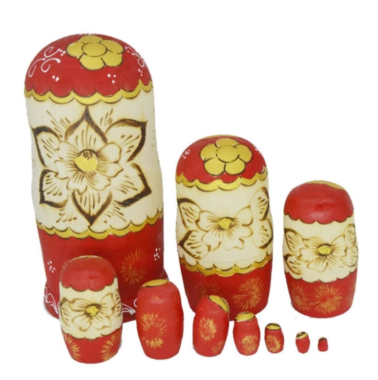 Poupées Gigognes 10 Couches Matriochka Château Poupée Jouet Éducatif Cadeau en Bois Russe Poupées Gigognes pour Les Cadeaux d'anniversaire De Noël Poupée Russes