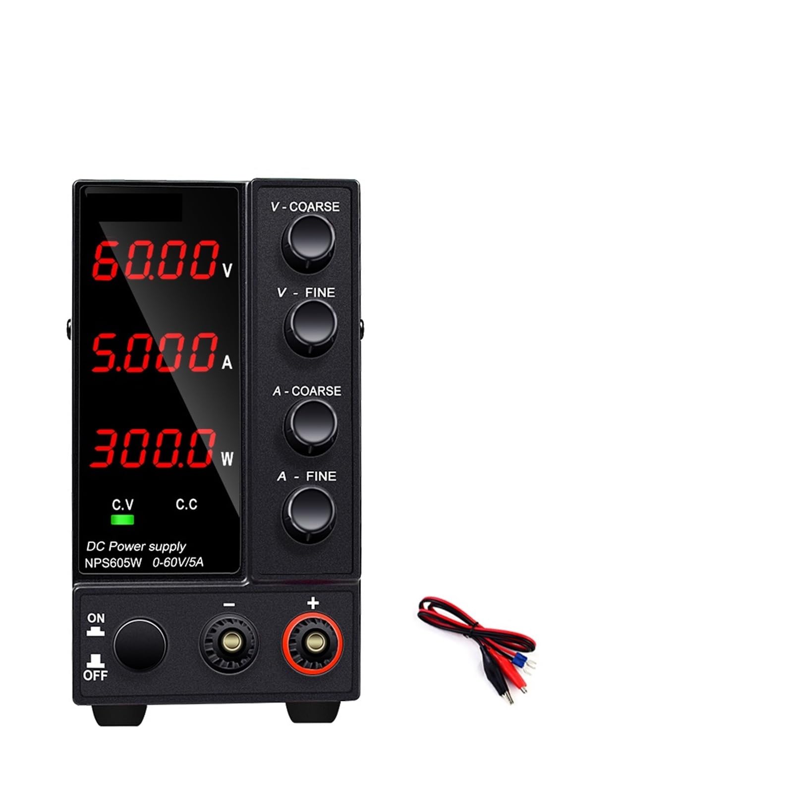 Regulowany zasilacz laboratoryjny DC, 30 V 10 A Regulator napięcia LED Cyfrowy laboratoryjny stabilizator Przełączanie zasilania DC 60 V 5 A 4-cyfrowy wyświetlacz LED do laboratoriów, prac elektronicz