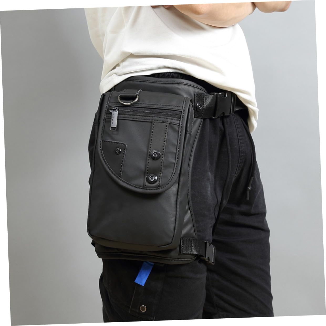Riñonera Multifuncional para Hombre Negra de Tela Oxford | Correa Ajustable, Estilo Cómodo y Moderno, Adecuado para Uso Diario y Actividades al Aire Libre