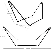 Vista 5 de Soporte de hamaca portátil para camping, marco de hamaca para hamacas de 8 a 12 pies, correas colgantes de instalación rápida, soporte de hamaca
