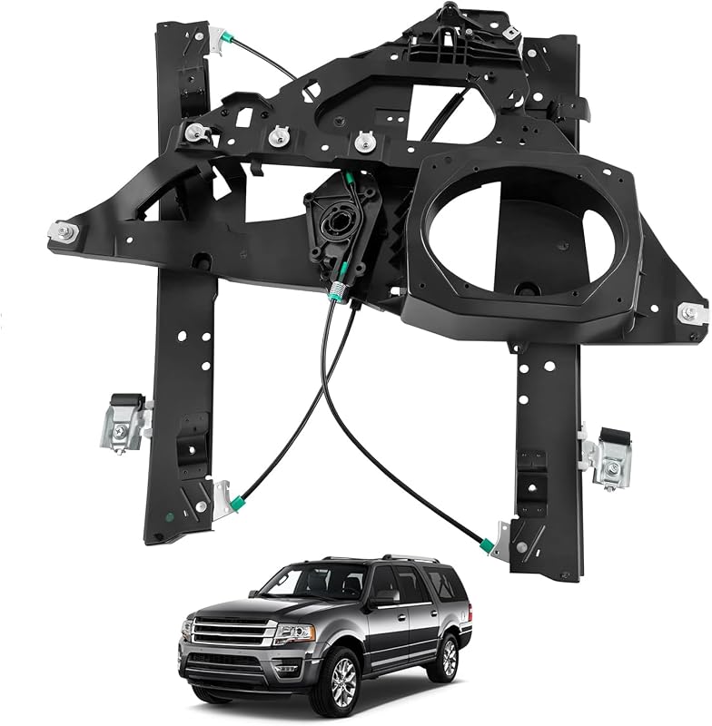Máquina de vidro dianteira esquerda ATRACYPART com painel para Ford Expedition e Lincoln Navigator 2007–2017 – Sem motor