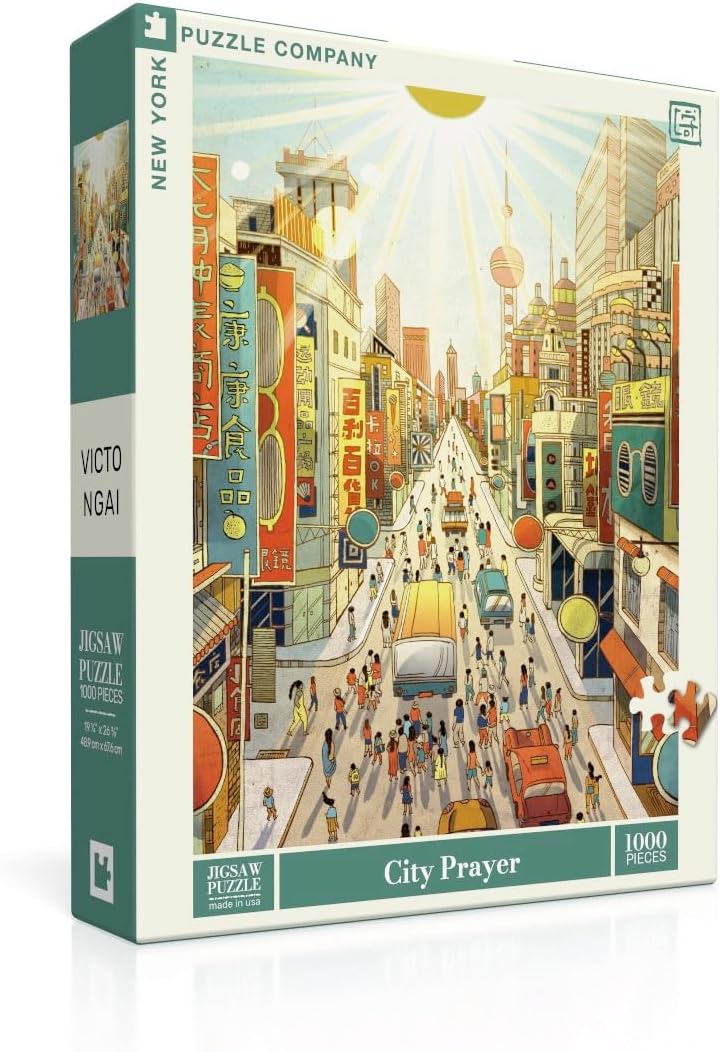 Victo Ngai City Prayer - 1000 Piece Jigsaw Puzzle for Adults by Victo Ngai