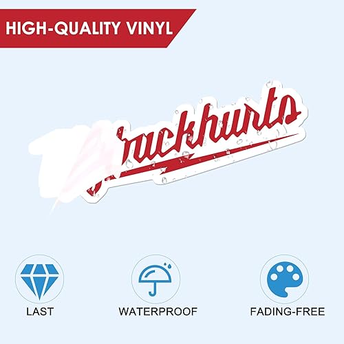 Miniatura 2 de Calcomanías rojas de 5 x 5 pulgadas, 5 unidades para sombrero duro, caja de sombreros, caja de herramientas, botellas de agua, casco de soldadura,