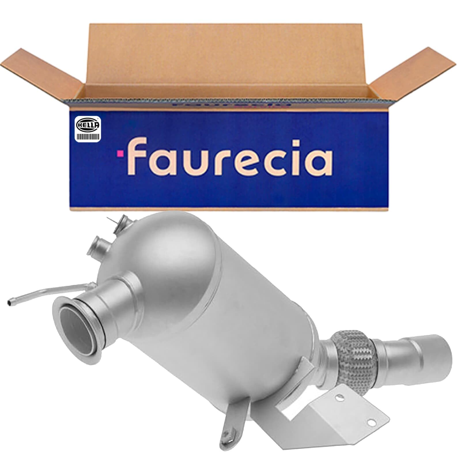 HELLA 8LH 366 080-111 Dieselpartikelfilter - Easy2Fit Kit - Euro 4 - einteilig - Set mit Anbauteilen - Siliziumcarbid (für Kurz- und Langstreckenverkehr)