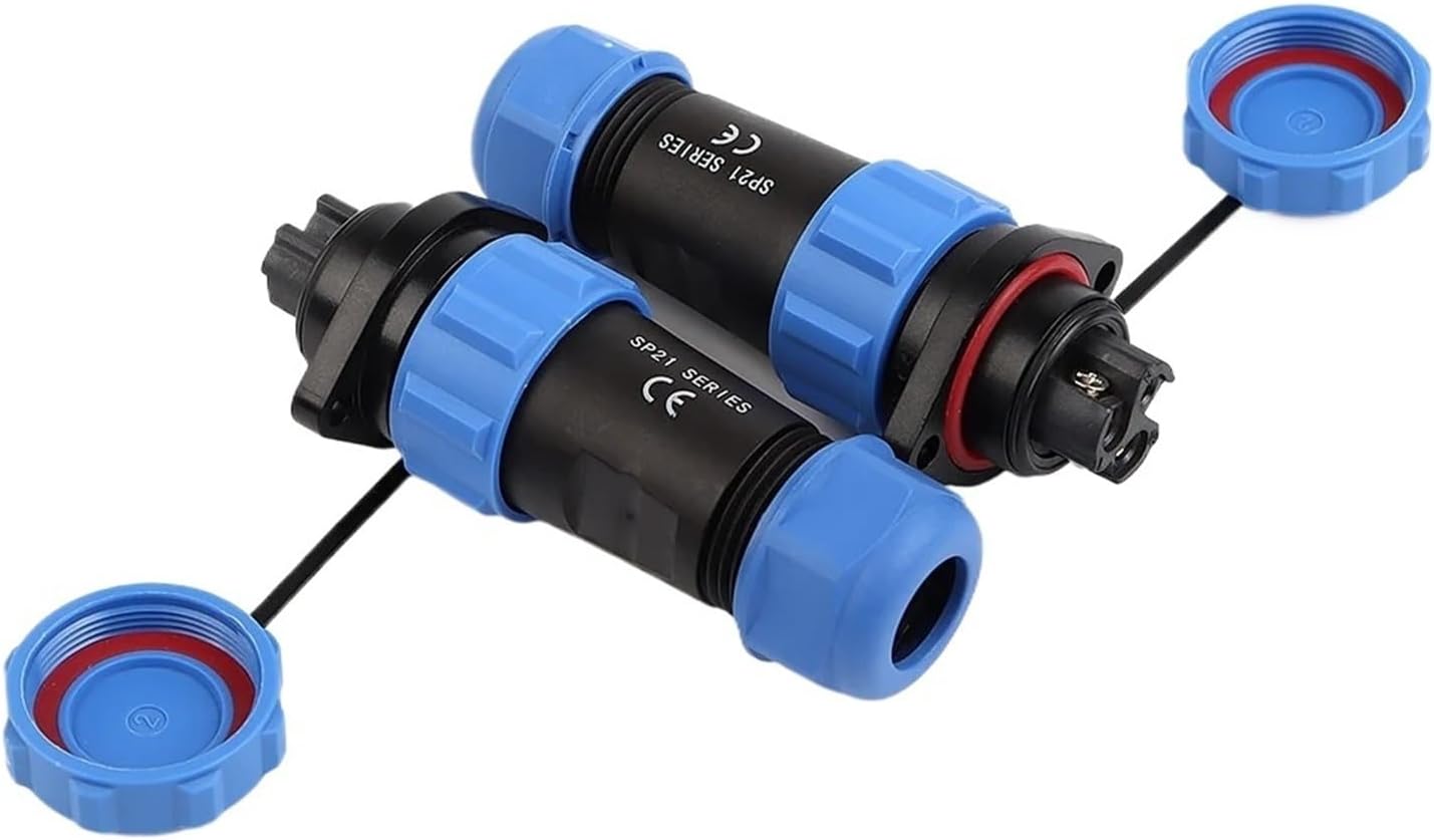 LP/SP21 Cable Male Female Screw Connector Socket 2/3/4/5/6/7 Pin Flange Type Panel Mount(LP21-3F)