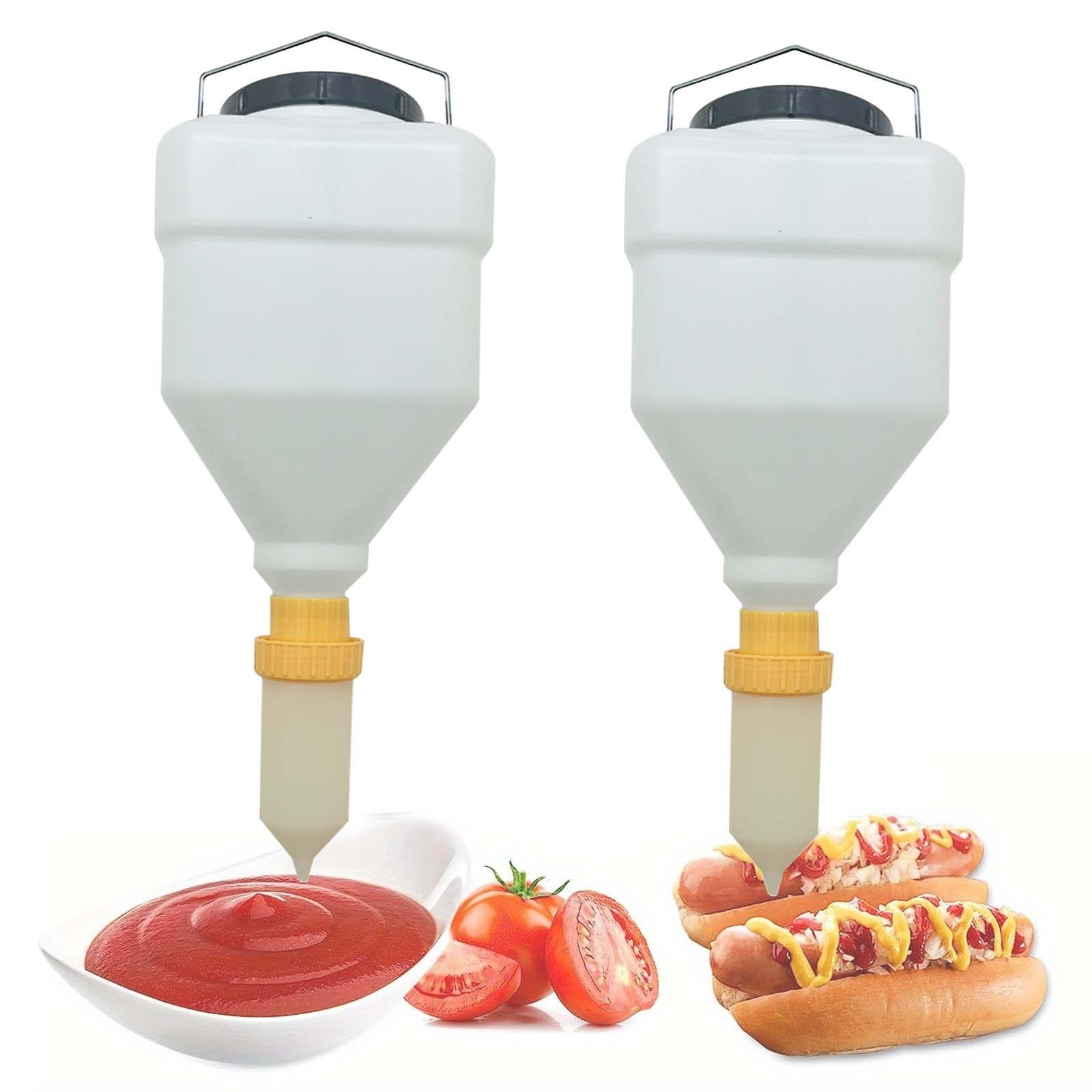 Dispensador de salsa cuadrado colgante, botella recargable con diseño a prueba de fugas, recipiente portátil para condimentos con interior antiadherente, para catering