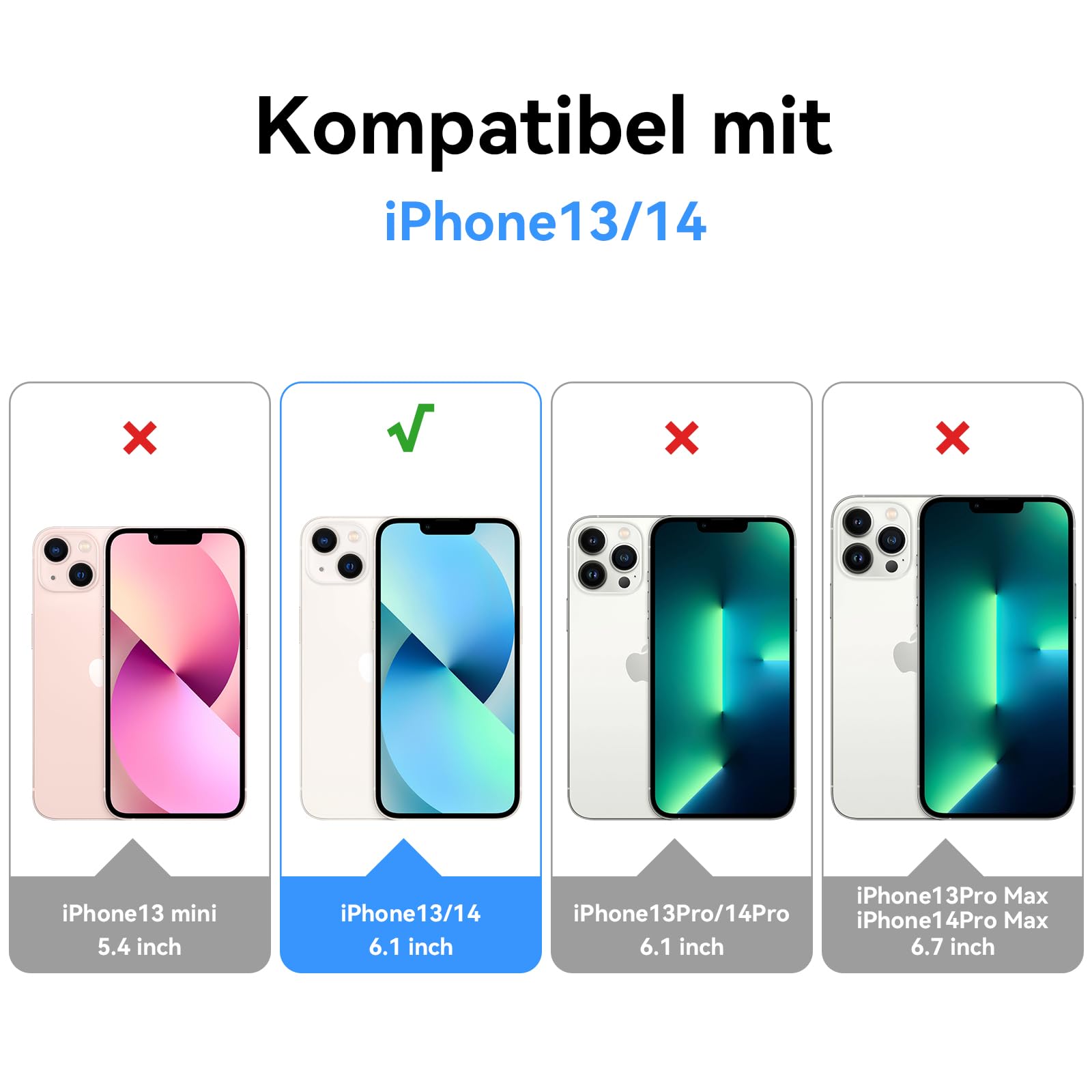 Natiiozie Magnetica Cover per iPhone 13/iPhone 14 Compatibile con MagSafe Custodia Traslucida Opaca Posteriore, Antiurto Anti-impronta Resistente ai Graffi Protettiva Case viola chiaro