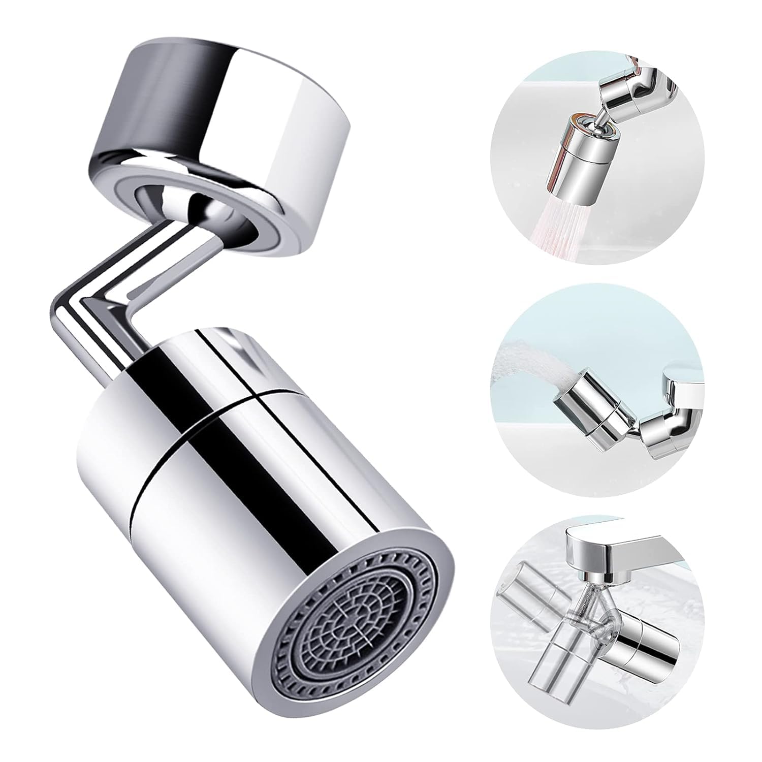 ROKTRY 720 Degree Swivel Sink Faucet Aerator,Big Angle Spray Aerator Dual Function Kitchen Faucet Aerator, Bathroom Faucet Mounted for Face Washing (pack of 1) (B0CV56T4TX) Amazon Price History, Amazon Price Tracker