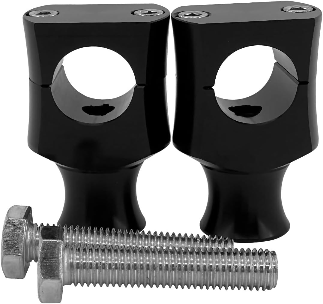 Black Wide Glide Springer Front End Handlebar Converter Bracket for 4.75" to 3.5" Hole Center 1" Handlebar Riser Clamp