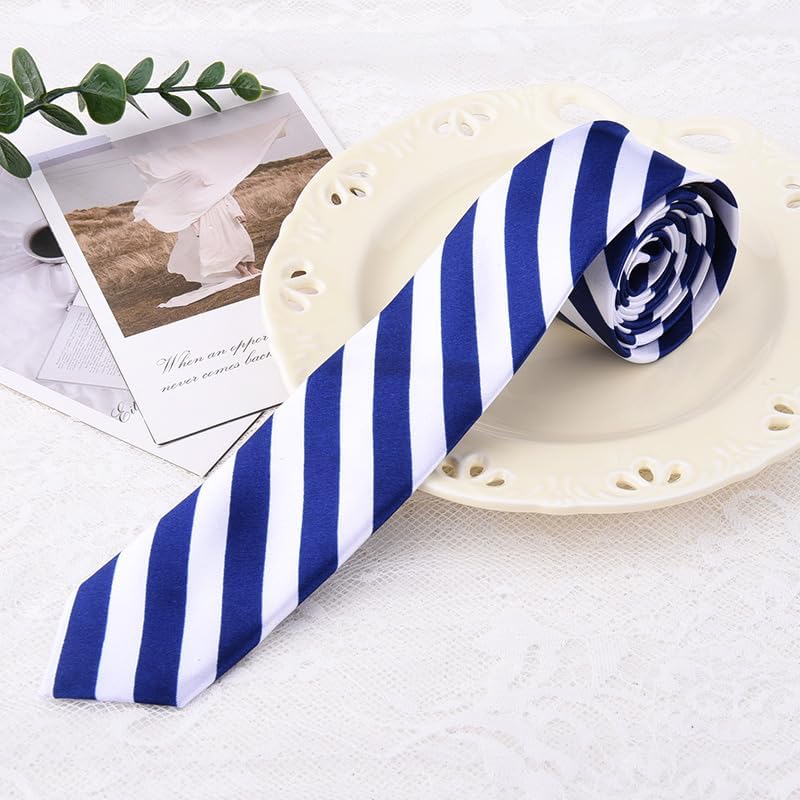 Black And White Red Striped Tie Green Blue And Black Necktie Halloween Ties for Male Cosplay Wedding Tie for Men - Image 6