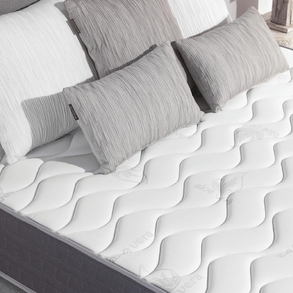 Don DESCANSO - Matela 140x200cm Mulhacén Hauteur ± 26 cm, Confort Mi-Ferme, Mousse à Mémoire de Forme HR. Matela de lit d'adulte Respirant, Hypoallergéniqueet Durable