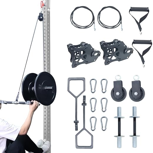 Smith Machine Attachment for LAT Pulldown Machines Power Rack Attachment,Cable Pulley System Gym Weight Pulley System Workout Pulley System Power Rack Pulley Squat Rack Attachment
