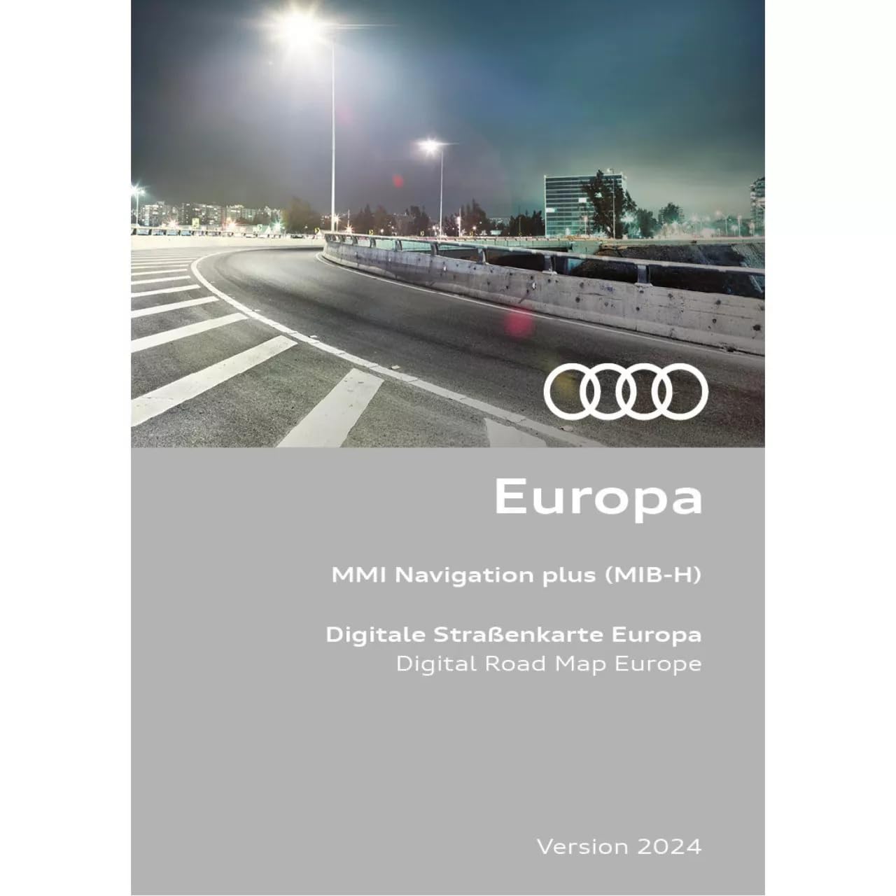 Audi Aggiornamento di navigazione Europa versione 2024 (MIB-H), DVD con documento di attivazione per sistema di navigazione MMI Plus