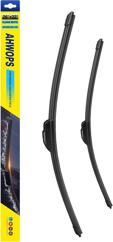 Palhetas do limpador de para-brisa AHWOPS dianteiras 66,04 cm + 55,88 cm para Honda, Toyota e Lexus – Par