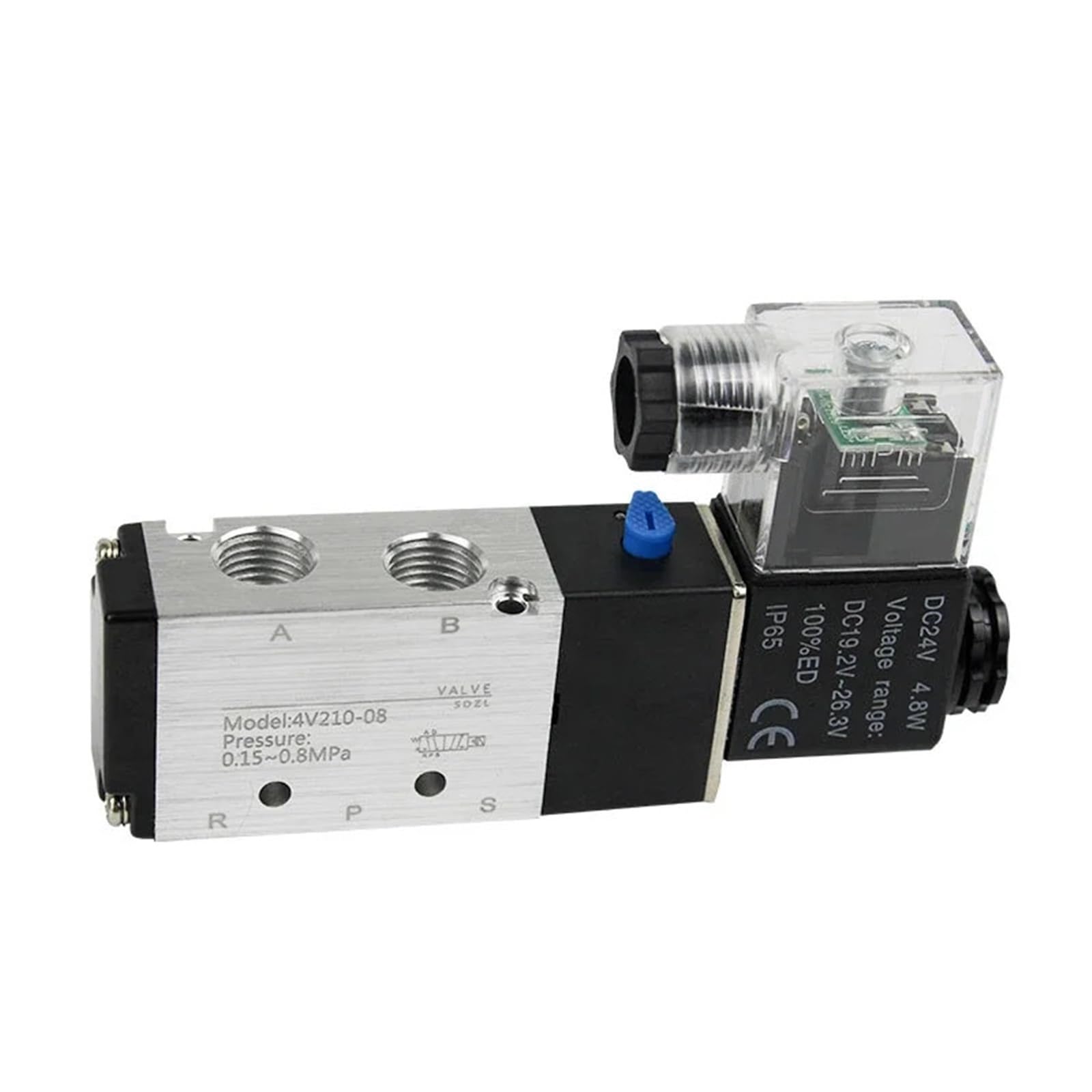 Commande pneumatique 4V410-15 bidirectionnelle à cinq voies pour automatisme lourd