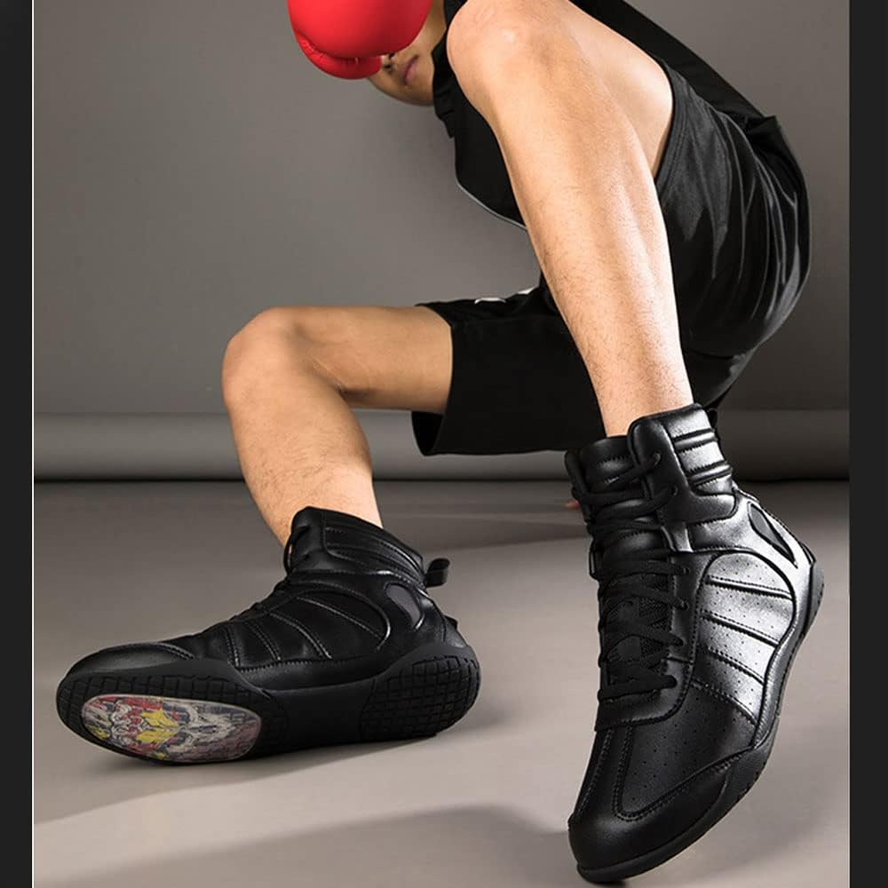 Męskie damskie buty bokserskie Buty zapaśnicze Trening fitness Buty bokserskie Obuwie dla dorosłych Dzieci Buty bokserskie Boks Sportowe buty Antypoślizgowe buty do sztuk walki treningowe,35-46 EU
