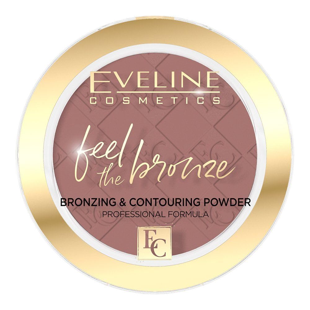 Eveline Cosmetics Feel The Bronze Contouring & Bronzing Powder - No. 02 Chocolate Cake, Velvety Matte Finish with Sun-Kissed Glow