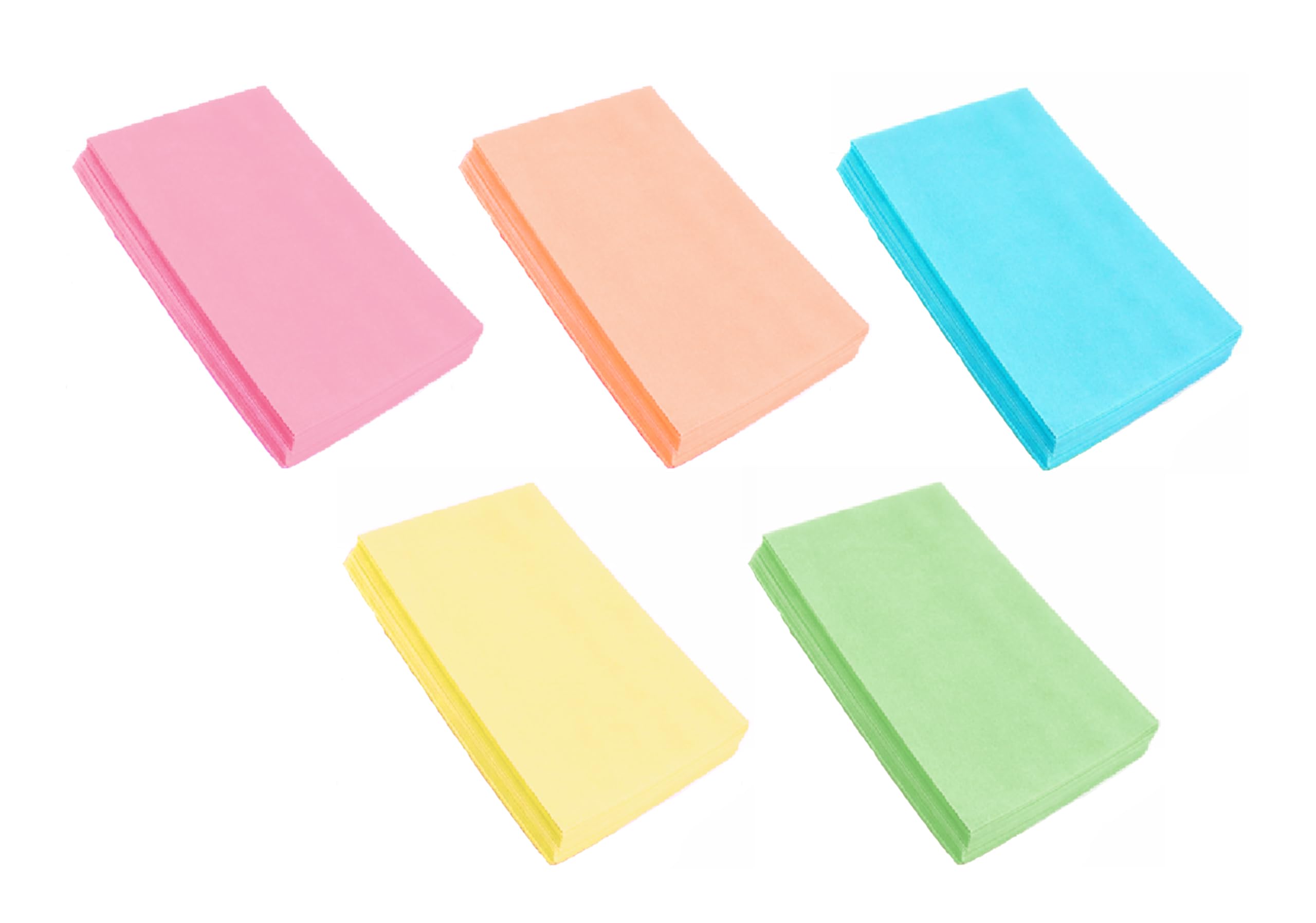 Rainbow Wafer Paper Wafer Paper DIN A4, 0,30 mm, mix di 100 fogli, verde, giallo, blu, rosa, arancione